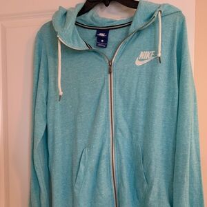 Nike Organic Cotton/Recycled Polyester lightweight hooded zip, women’s L